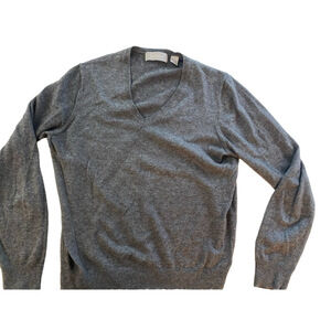 Liz Claiborne cotton/ cashmere grey v neck sweater